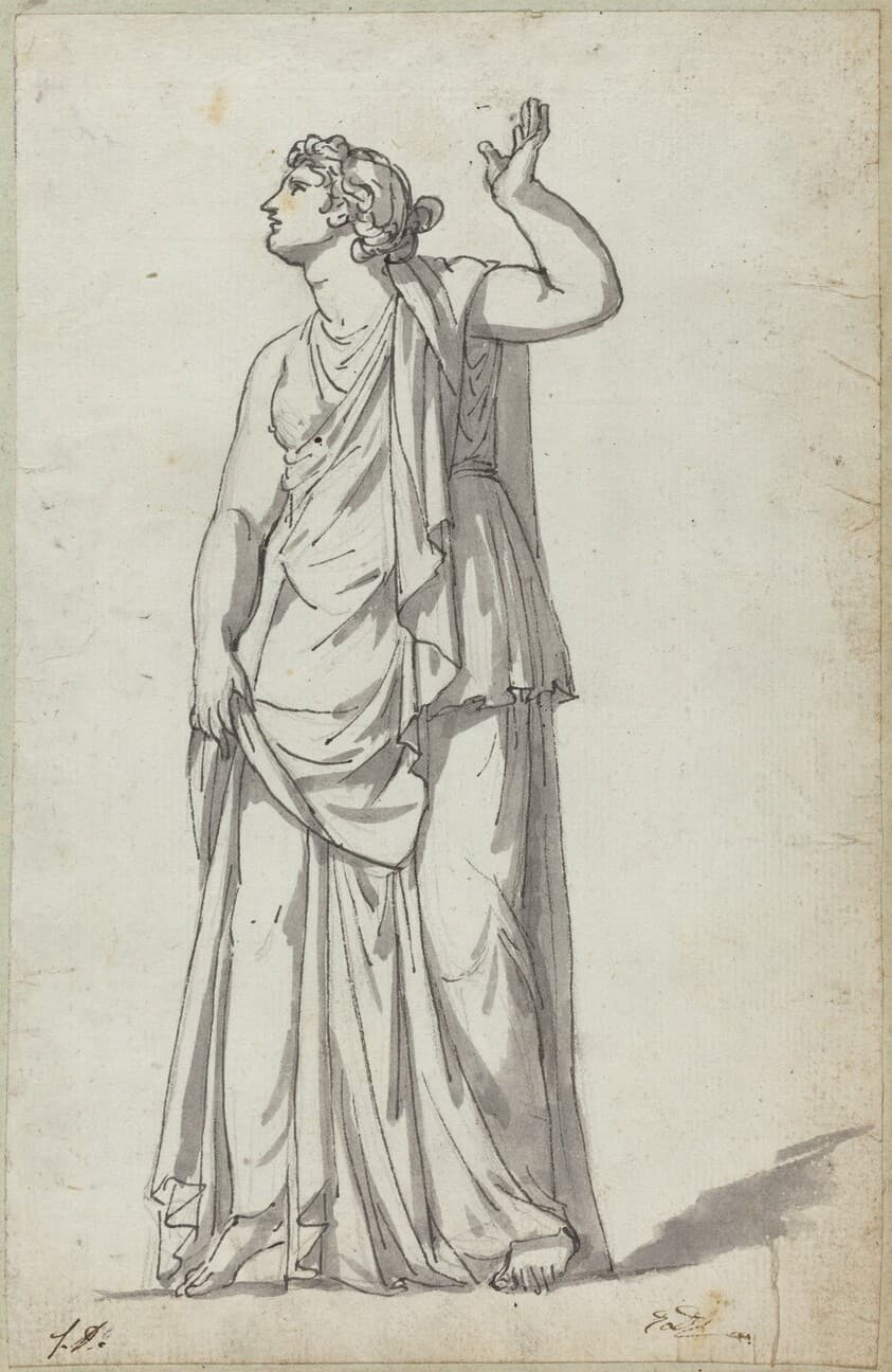 Roman Statue of a Muse (Anchyrrhoe) — Jacques-Louis David