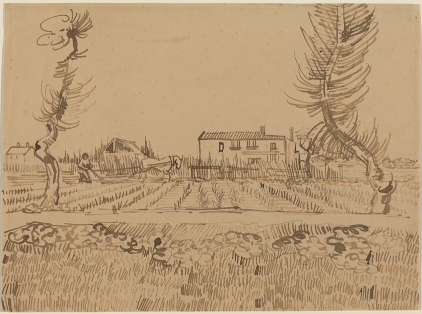 Ploughman in the Fields near Arles — Vincent van Gogh