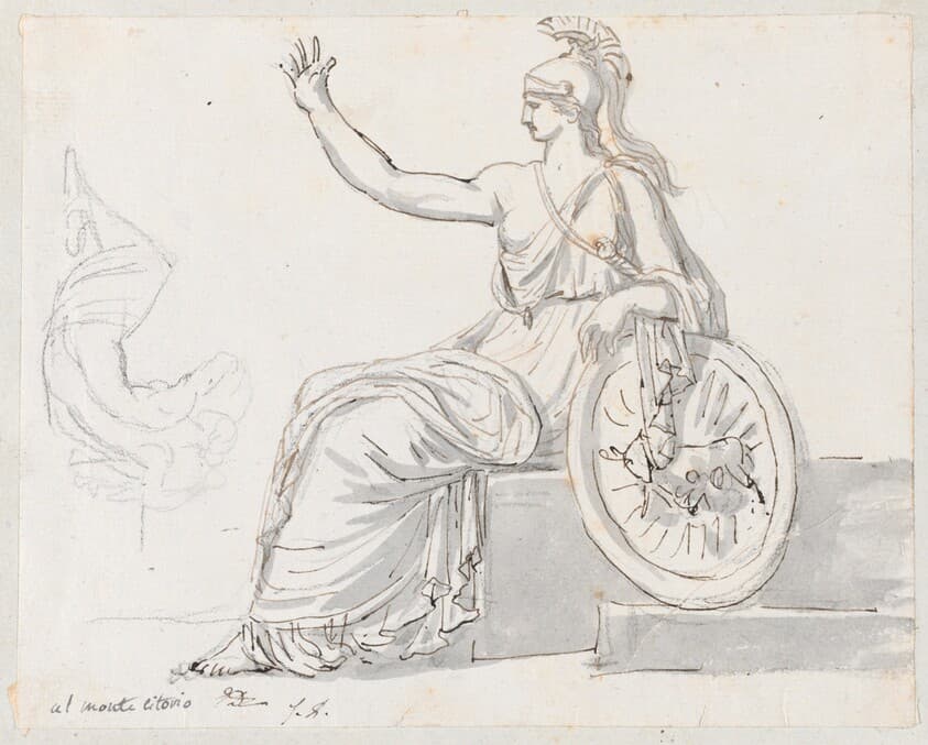 Roma, from the Base of the Antonine Column — Jacques-Louis David