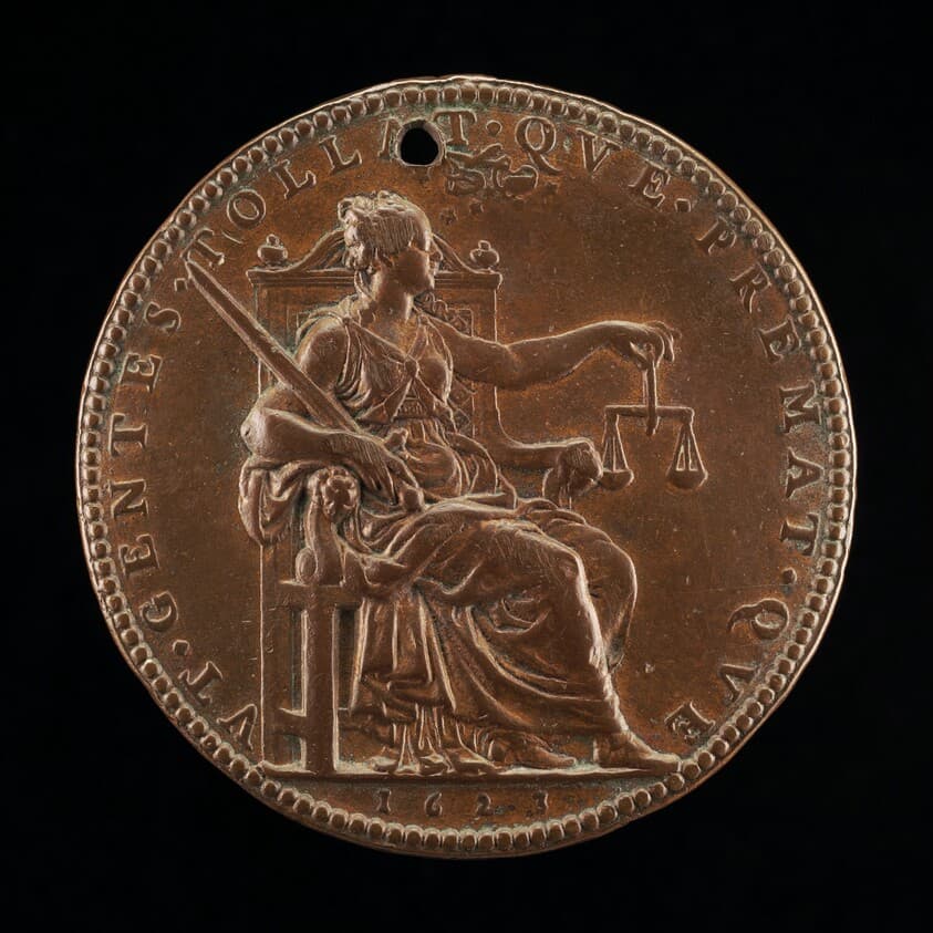 Justice with Sword and Scales [reverse] — Guillaume Dupré