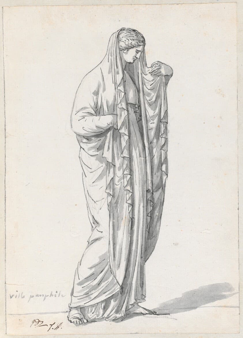 Draped Woman from the Villa Pamphili — Jacques-Louis David