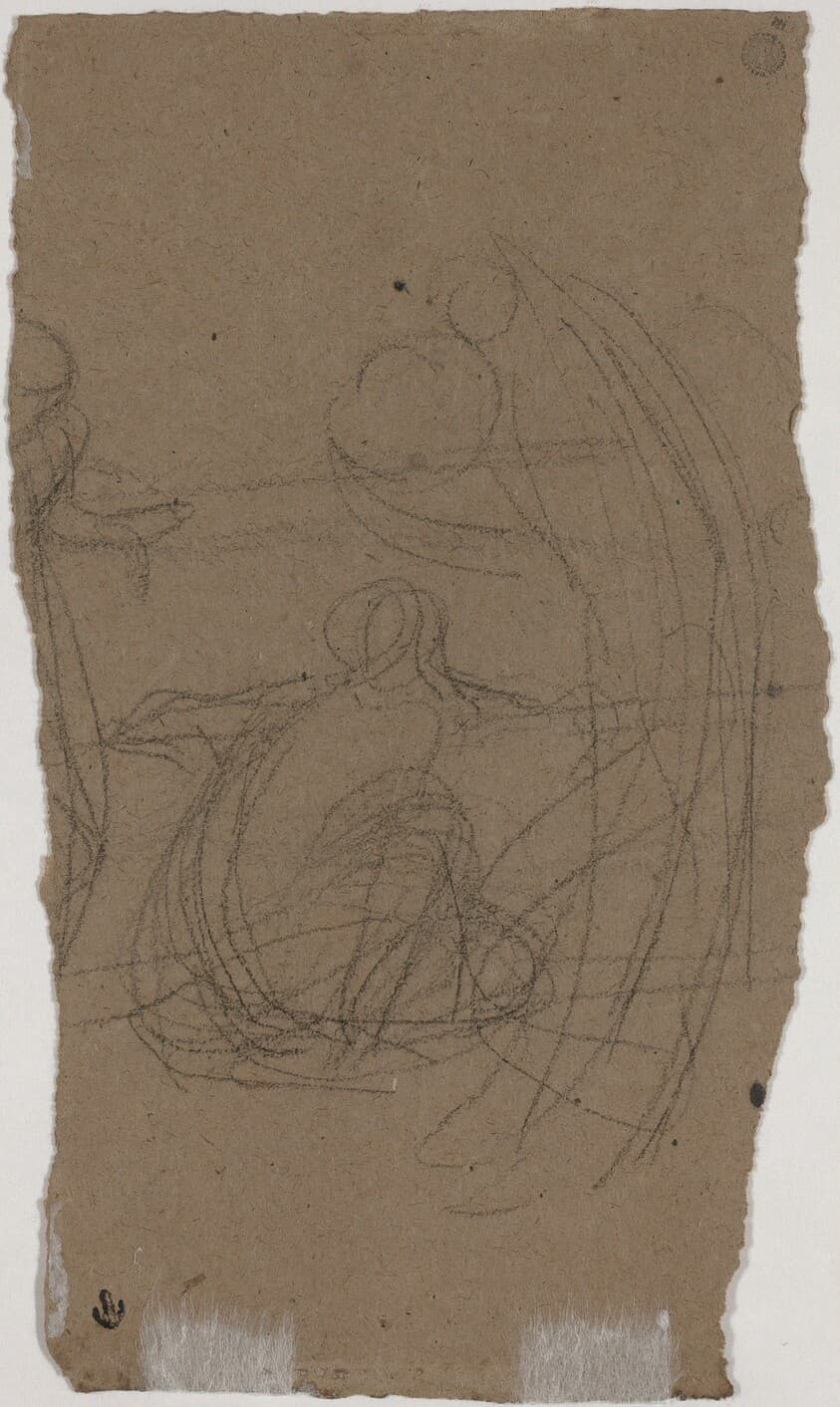 Study for "Variations in Blue and Green" [verso] — James McNeill Whistler