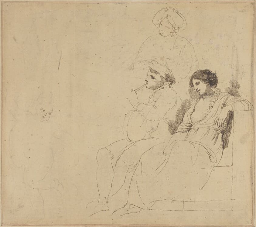 Study for "The Rustic Dancers" — John Hamilton Mortimer
