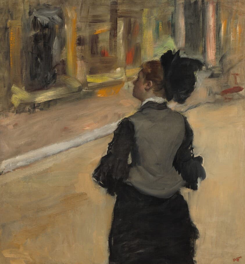 Woman Viewed from Behind (Visit to a Museum) — Edgar Degas