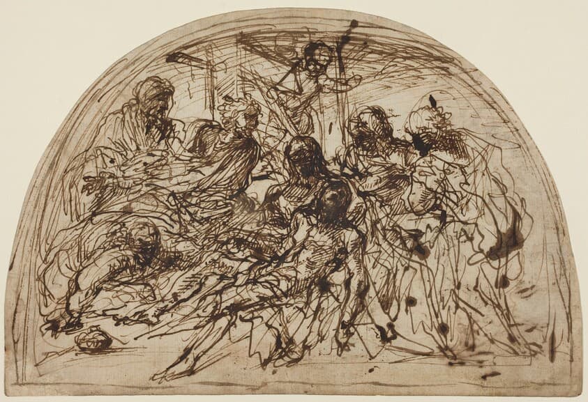 The Lamentation with Saints — Alvise dal Friso