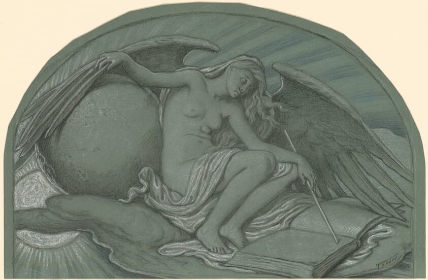 Study for "The Eclipse of the Sun by the Moon" — Elihu Vedder