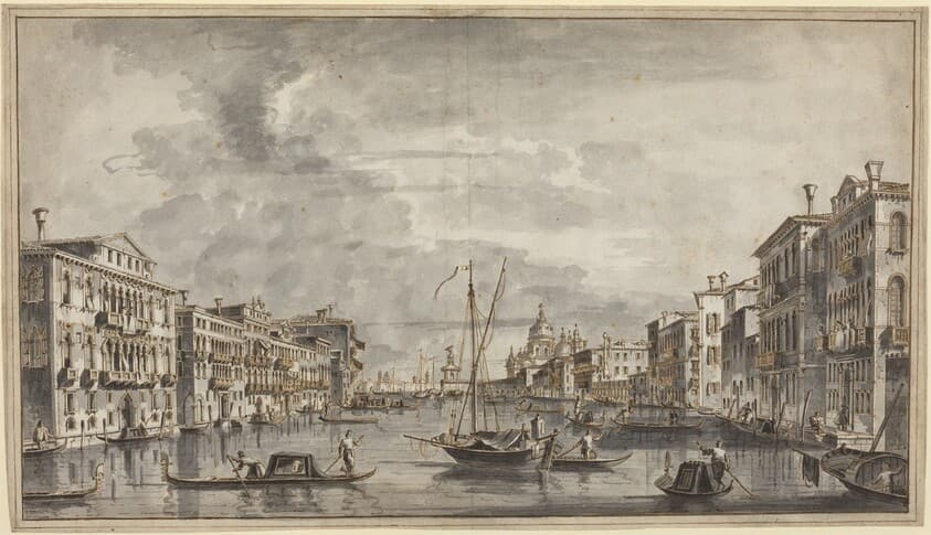 The Grand Canal Looking Toward the Salute and the Dogana — Francesco Tironi