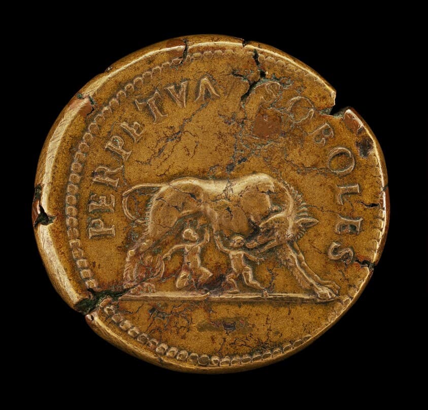 She-Wolf with Romulus and Remus [reverse] — Giovanni da Cavino