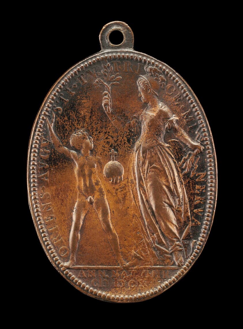 Young Louis and Minerva [reverse] — Guillaume Dupré