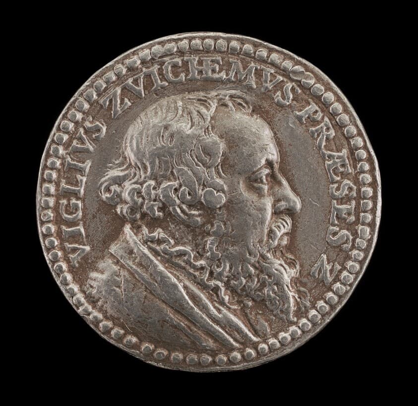 Viglius van Aytta of Zuichem, 1507-1577, Lawyer and Humanist [obverse] — Jacques Jonghelinck