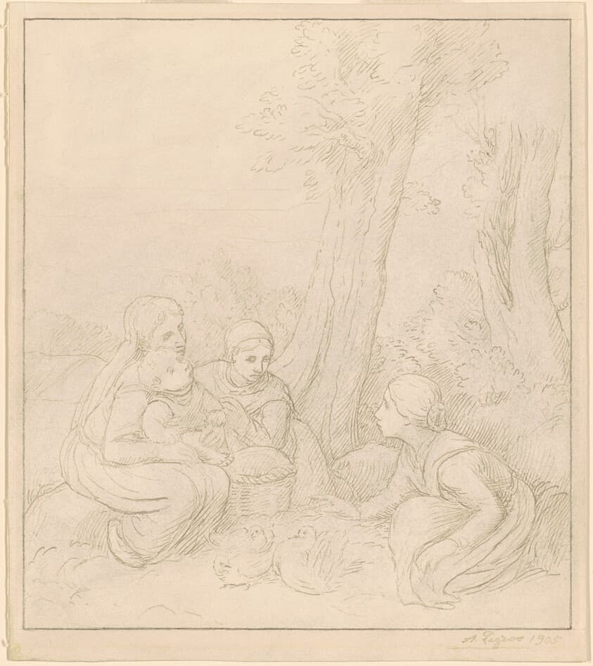 The Pigeons — Alphonse Legros
