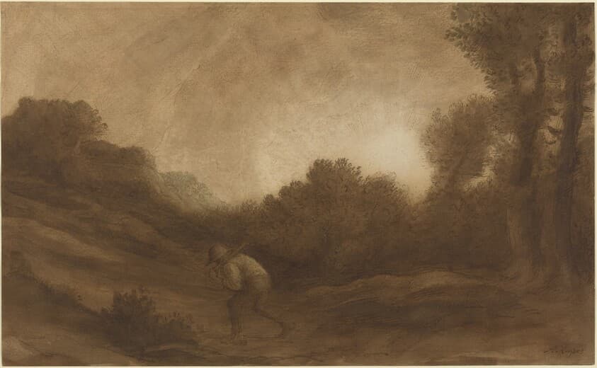Landscape, Evening — Alphonse Legros