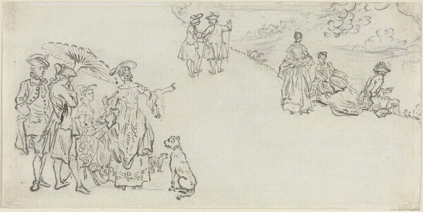 Ladies and Gentlemen in a Country Park — Paul Sandby