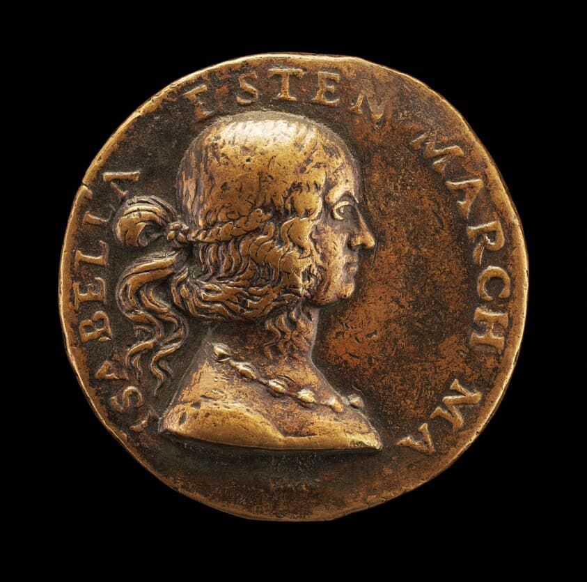 Isabella d'Este, 1474-1539, Wife of Francesco II Gonzaga of Mantua 1490 [obverse] — Giancristoforo Romano