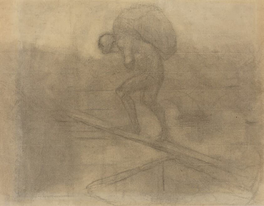 Man Carrying a Sack — Honoré Daumier