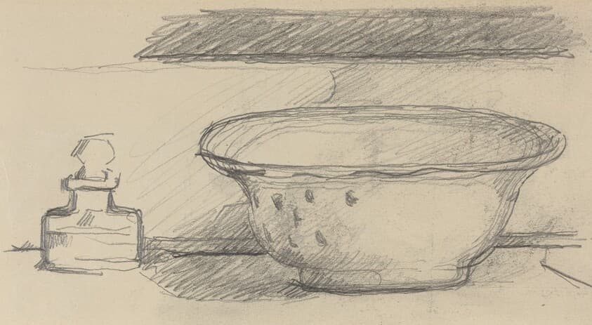 Wash Basin and Scent Bottle [recto] — Paul Cezanne