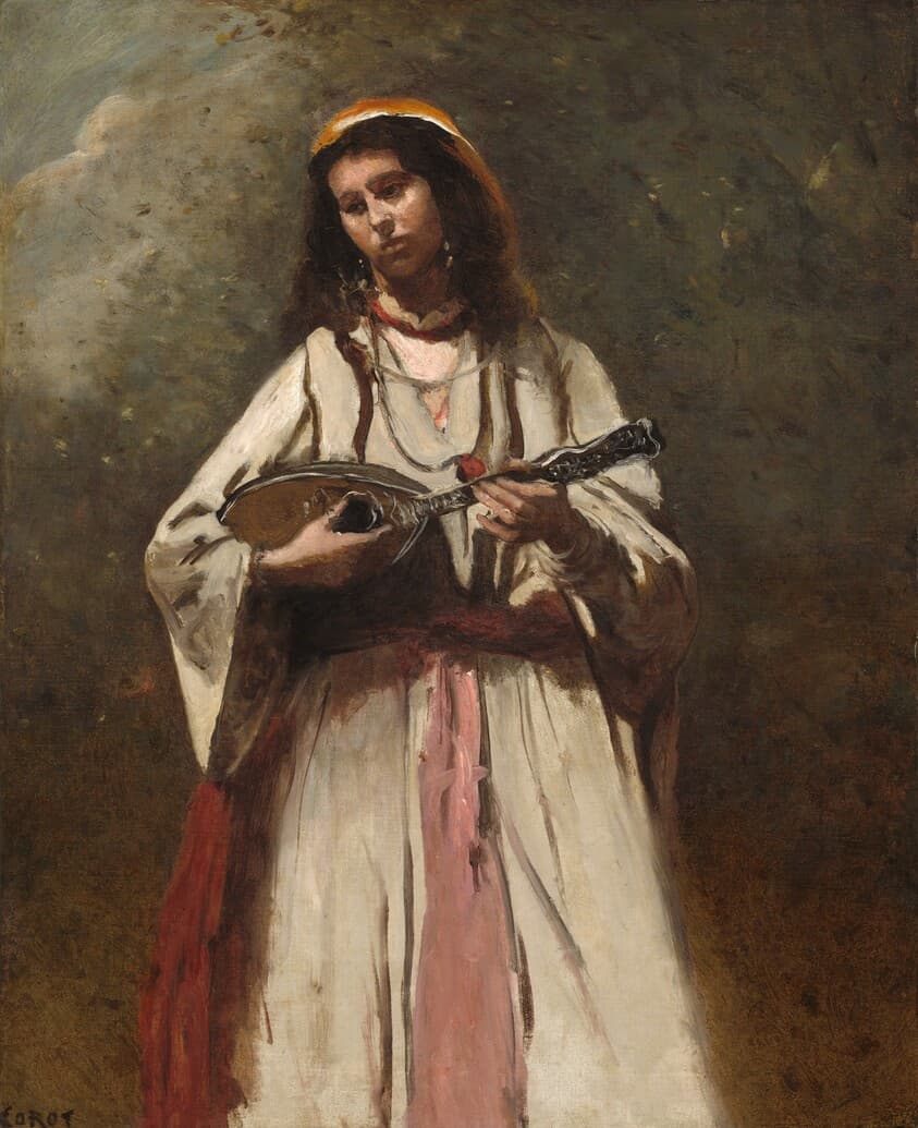 Gypsy Woman with Mandolin — Jean-Baptiste-Camille Corot