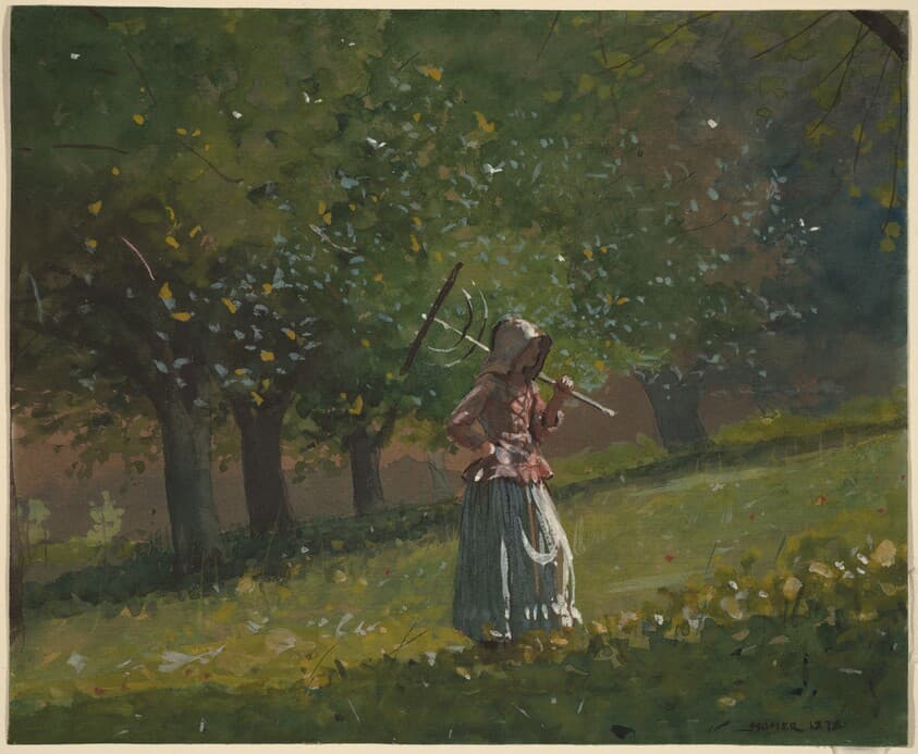 Girl with Hay Rake — Winslow Homer