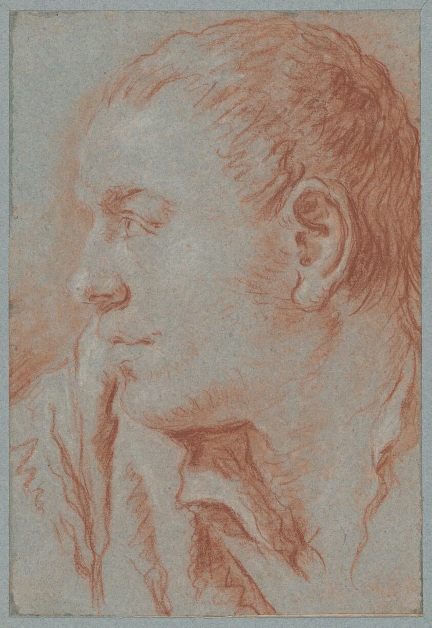 Head of a Young Man in Profile — Giovanni Battista Tiepolo