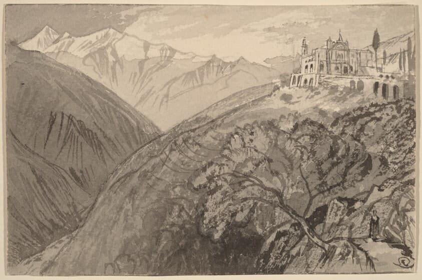A Town on a Hilltop (Sanctuary of Lampedusa) — Edward Lear