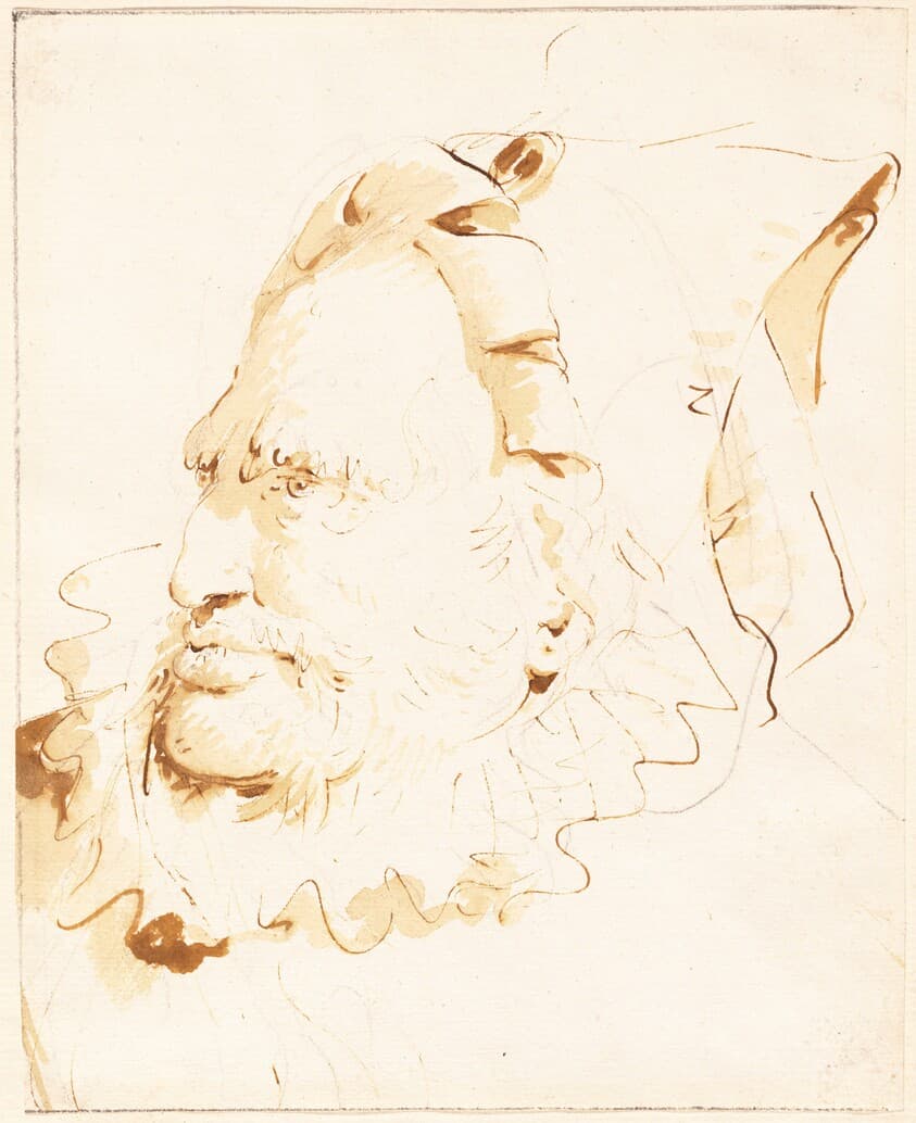 Head of a Magician — Giovanni Battista Tiepolo