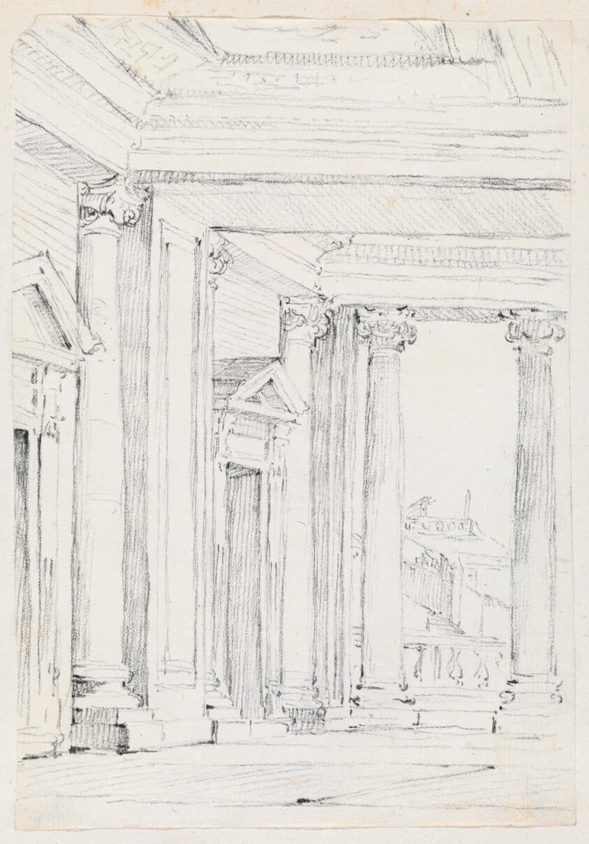 Portico of the Palazzo Nuovo, on the Campidoglio — Joseph-Marie Vien