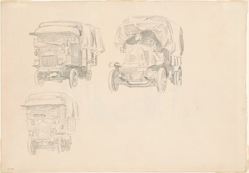 Trucks [recto] — John Singer Sargent