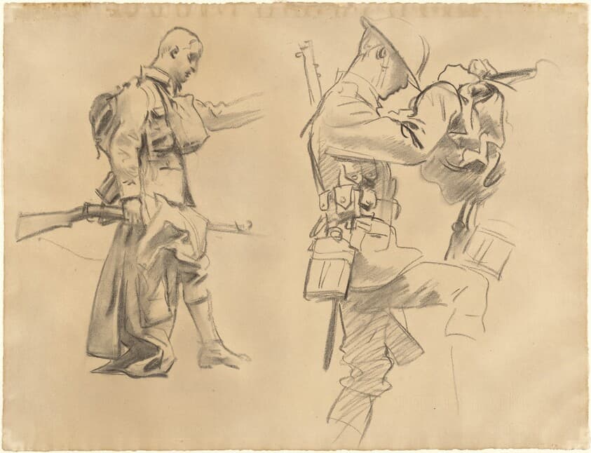Studies for "Gassed" [recto] — John Singer Sargent