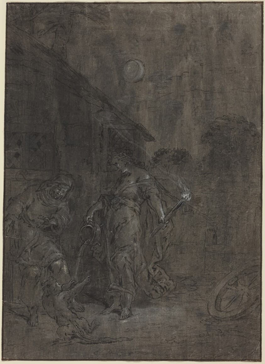 Stellio Changed into a Lizard by Ceres — Leonard Bramer