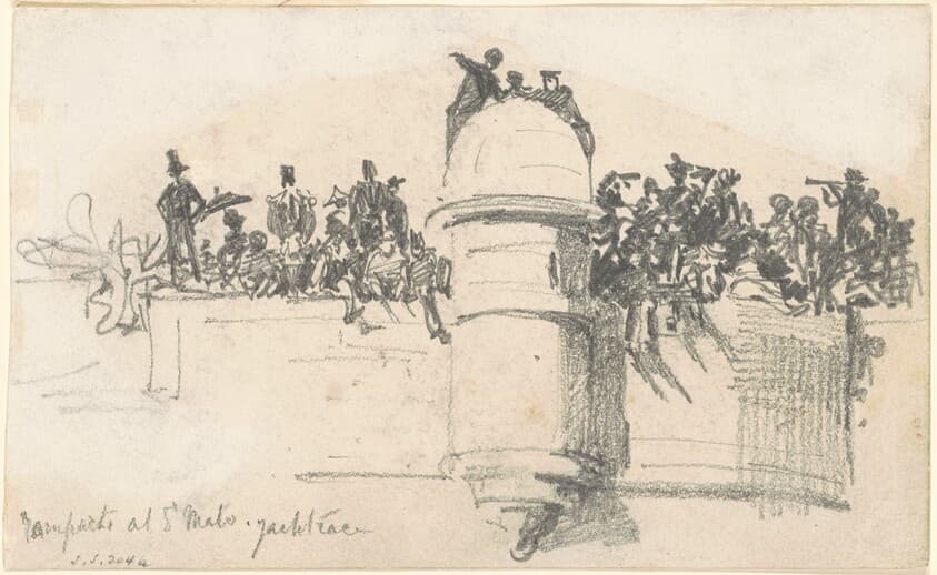 Ramparts at St. Malo—Yacht Race — John Singer Sargent