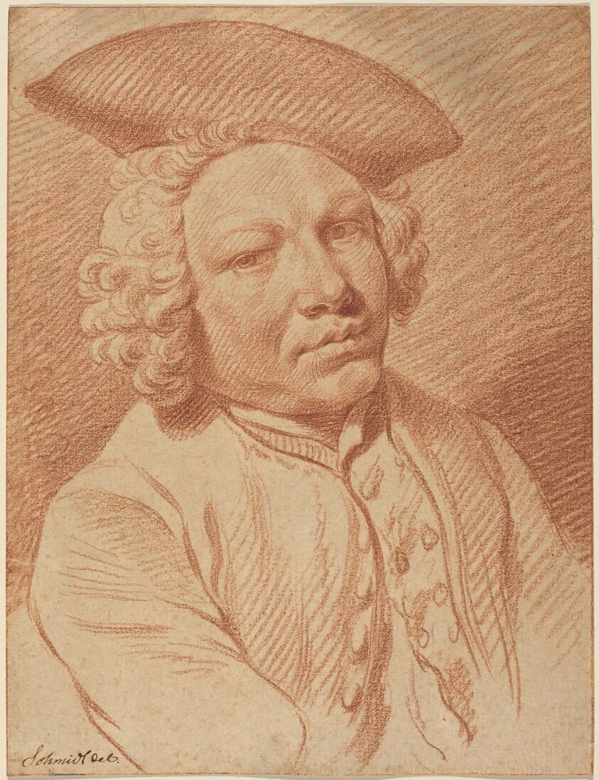 Portrait of a Man in a Tricorn Hat — Georg Friedrich Schmidt