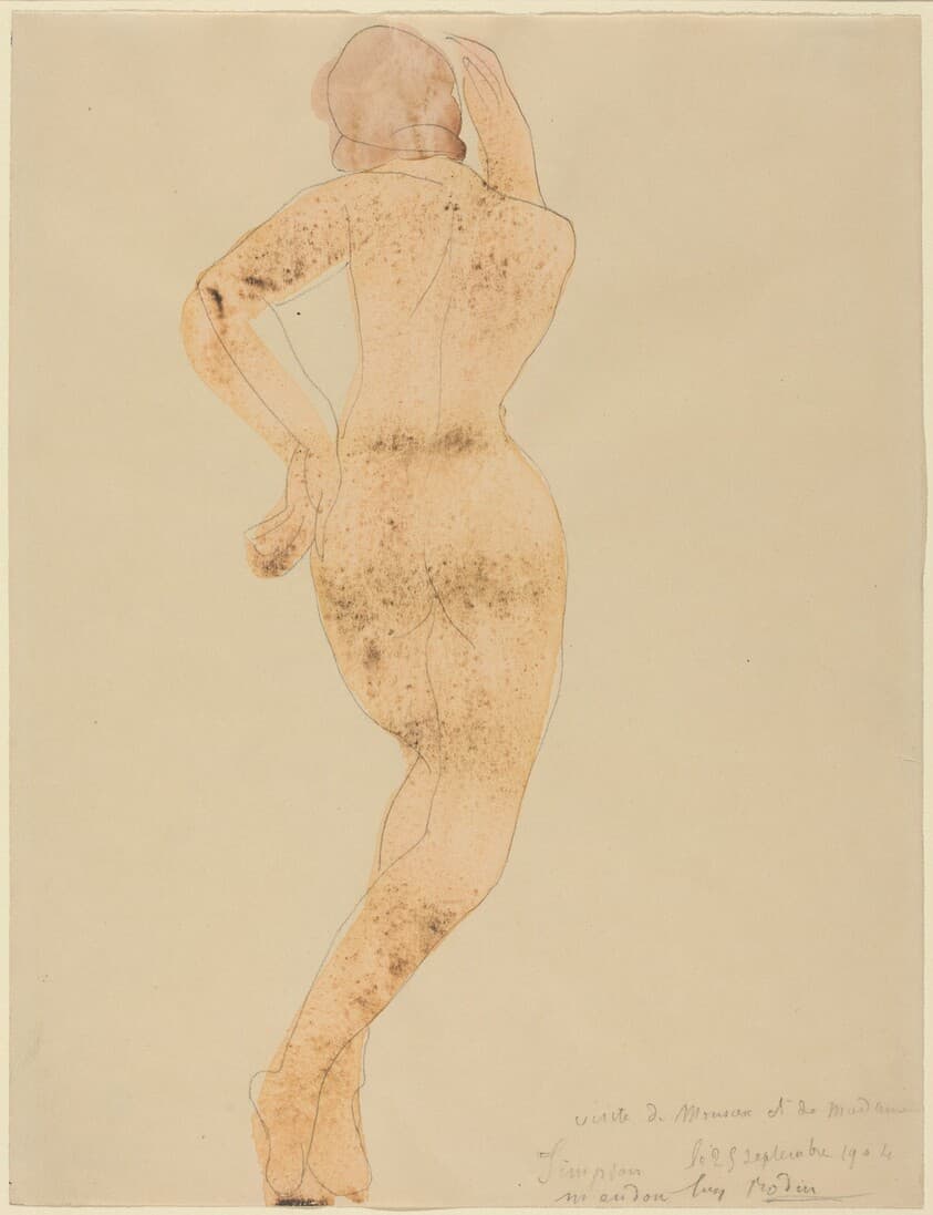 Rear View of Female Figure in Action — Auguste Rodin