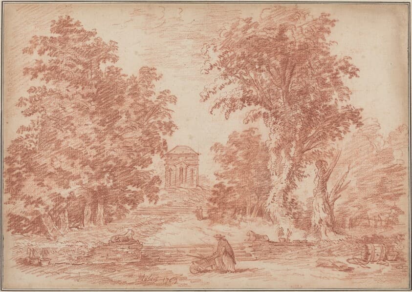 Italian Park with a Tempietto — Hubert Robert