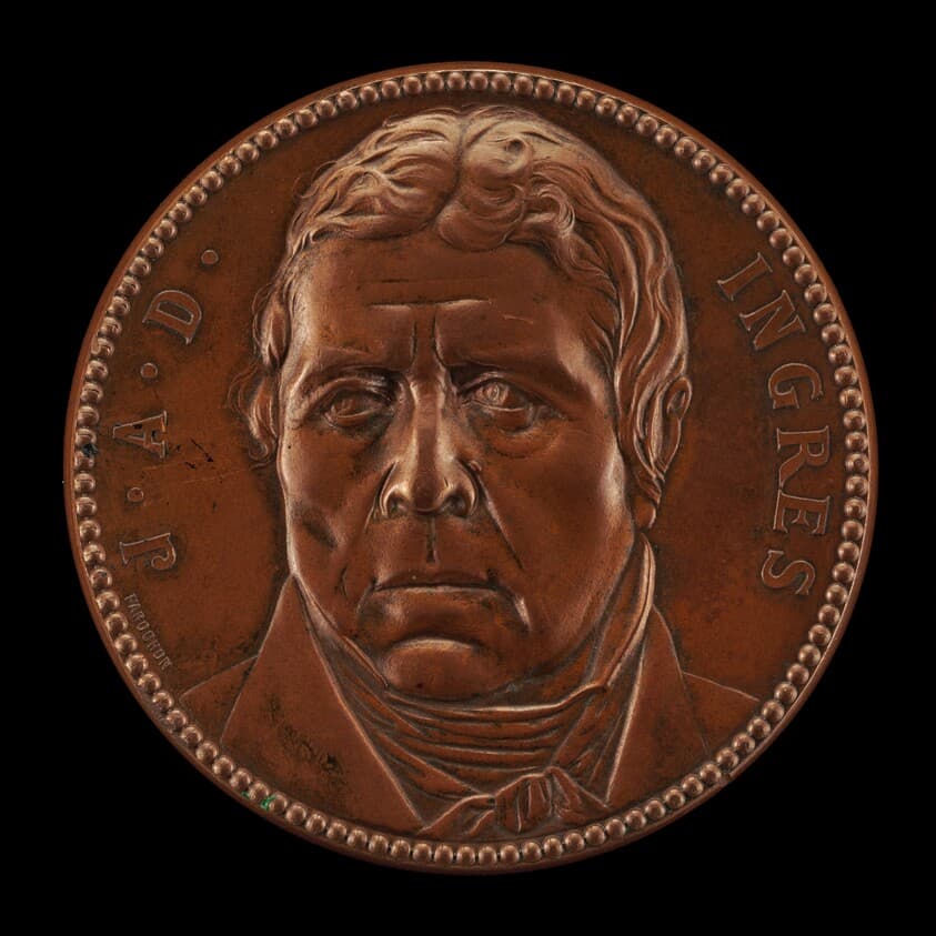 Jean-Auguste-Dominique Ingres, 1780-1867, Artist [obverse] — Jean-Baptiste-Eugene Farochon