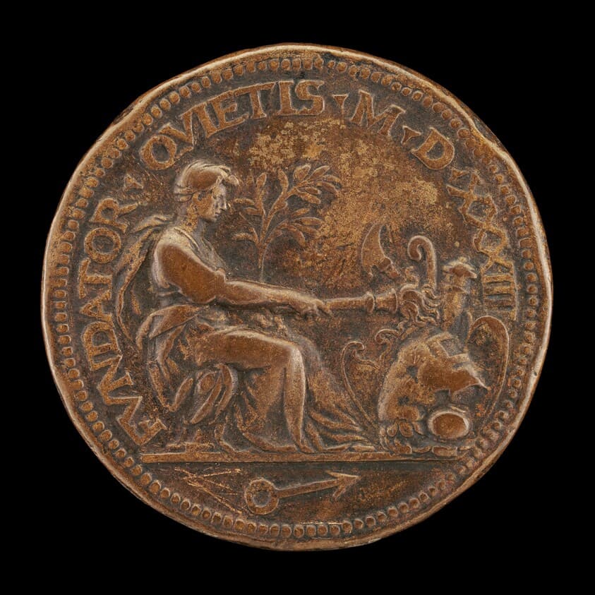 Peace Setting Fire to a Pile of Arms [reverse] — Francesco dal Prato