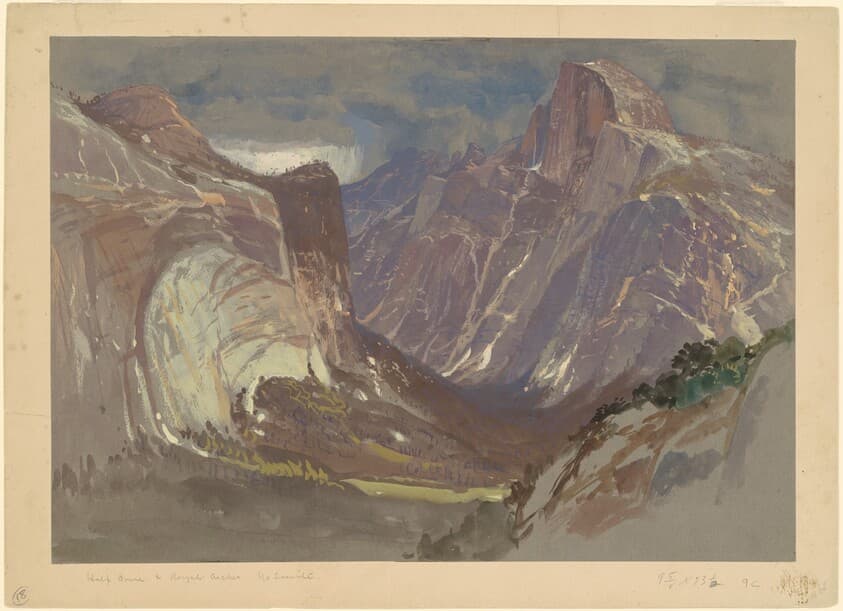 Half Dome and Royal Arches, Yosemite, from Glacier Point — Samuel Colman