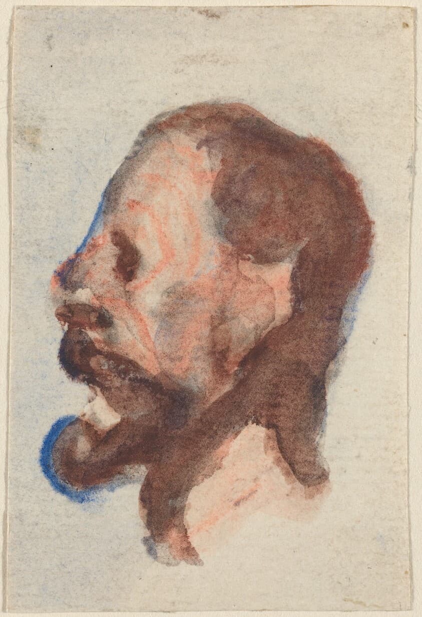 Head of a Man — Honoré Daumier