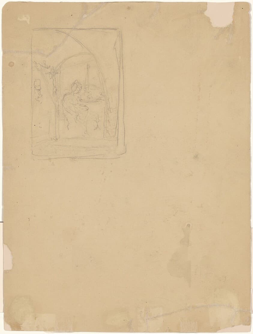 Study of an Interior [verso] — Walter Shirlaw