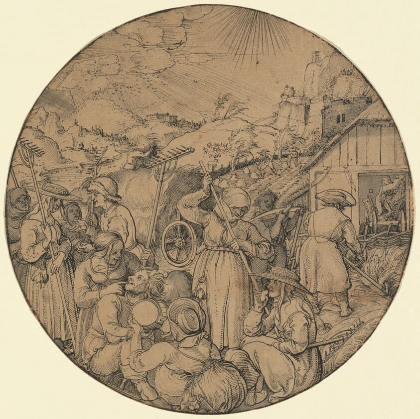 The Hay Harvest (June) — Jörg Breu the Elder