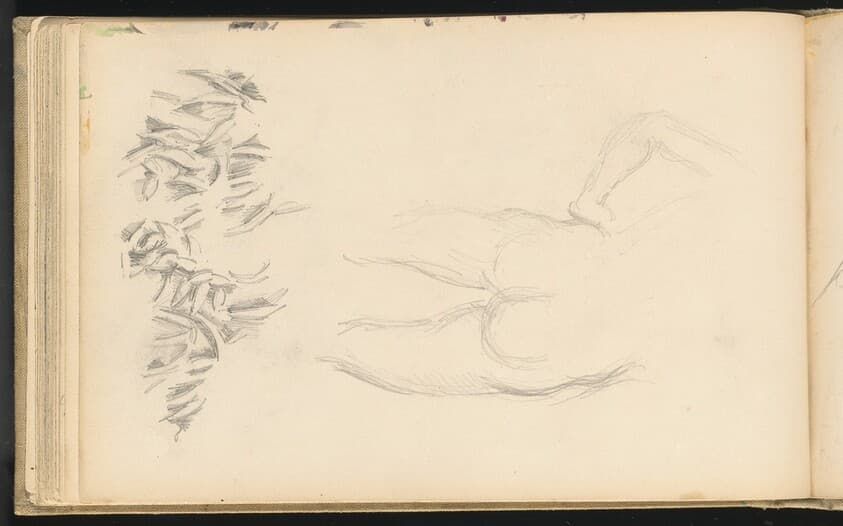 A Nude and Foliage — Paul Cezanne