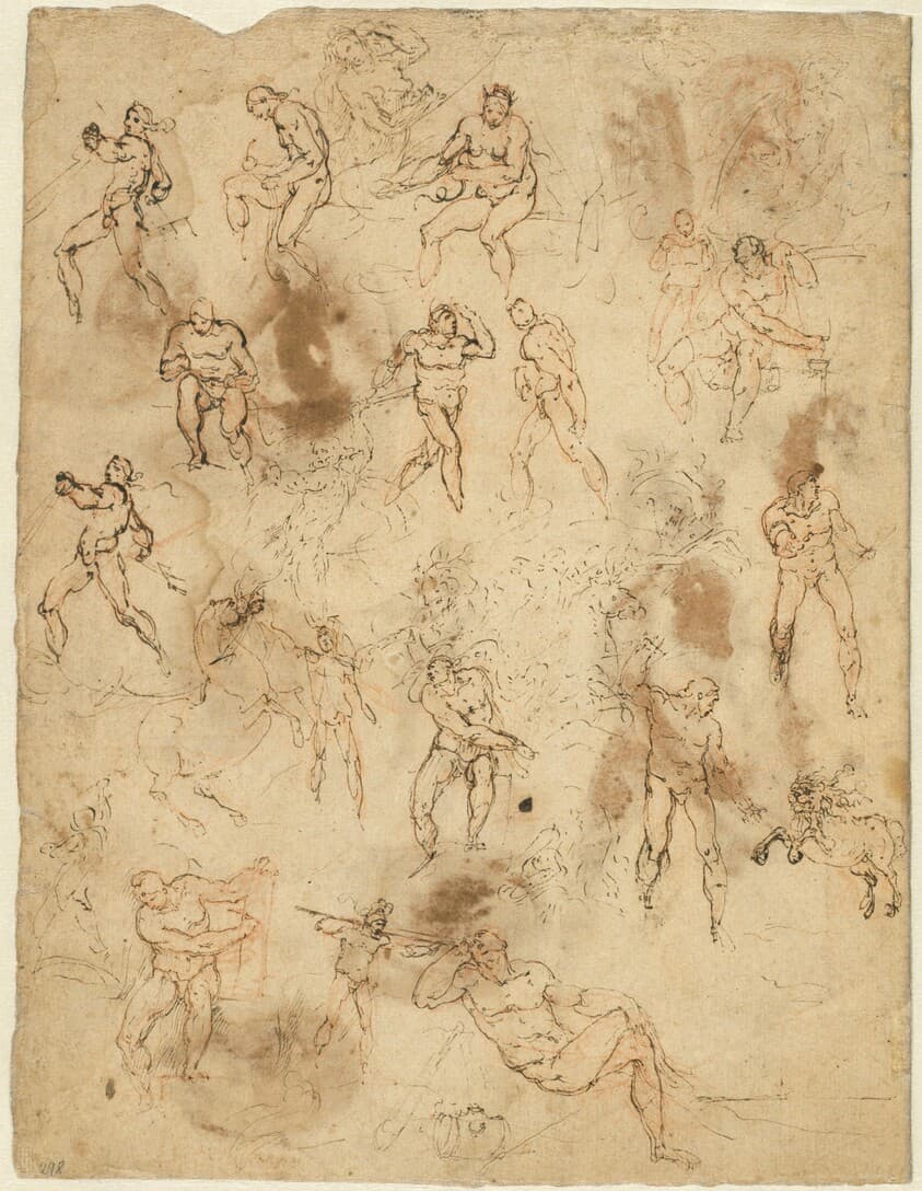 Studies of Figures (verso) — Ambrogio Figino