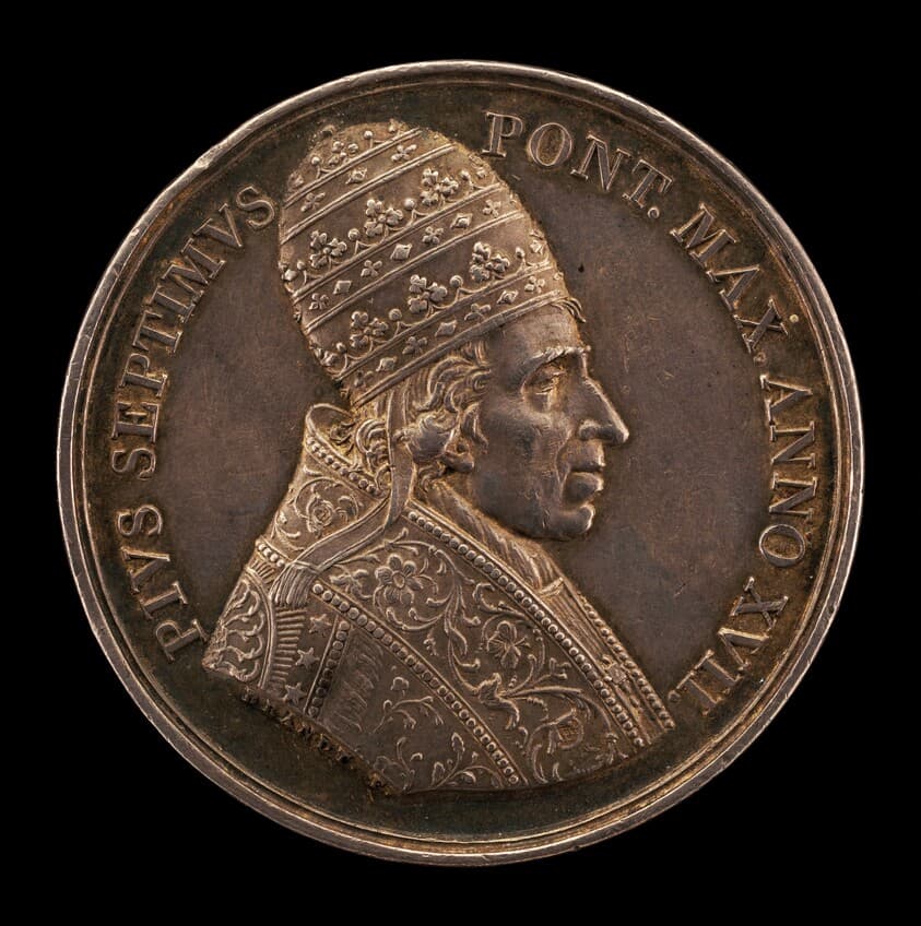 Pius VII (Barnaba Chiaramonti, 1742-1823), Pope 1800 [obverse] — Henri François Brandt