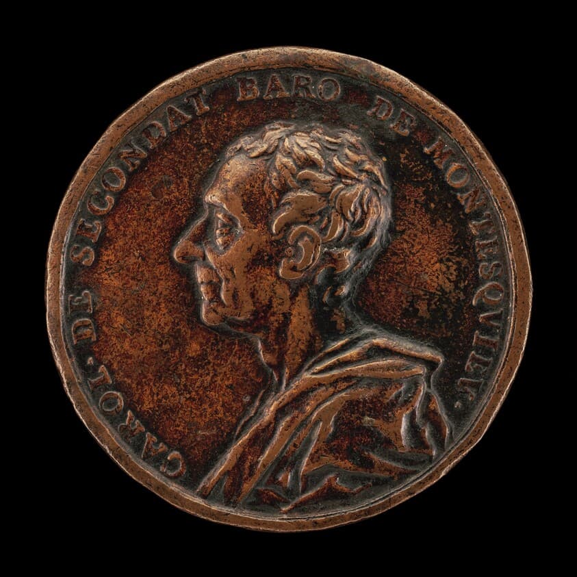 Charles de Secondat, Baron of La Brède and Montesquieu, 1689-1755, Philosophical Historian [obverse] — Jacques Antoine Dassier