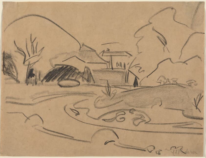 Footpaths and Pavilion in the Dresden Grosser Garten — Ernst Ludwig Kirchner