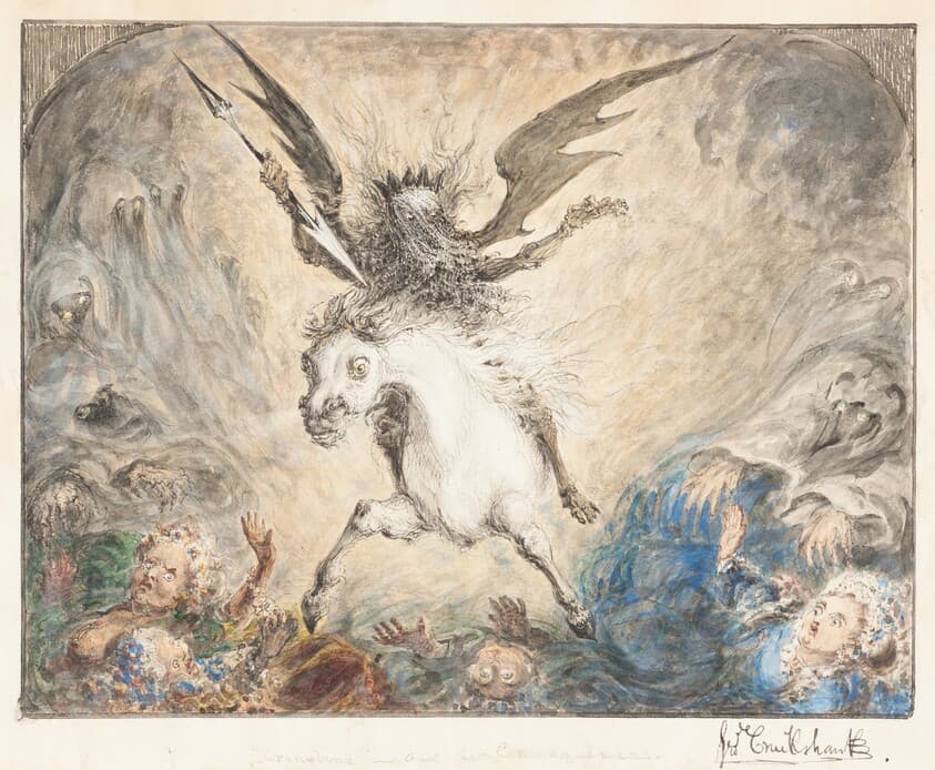 "Crinolina" - and the Consequences [recto] — George Cruikshank