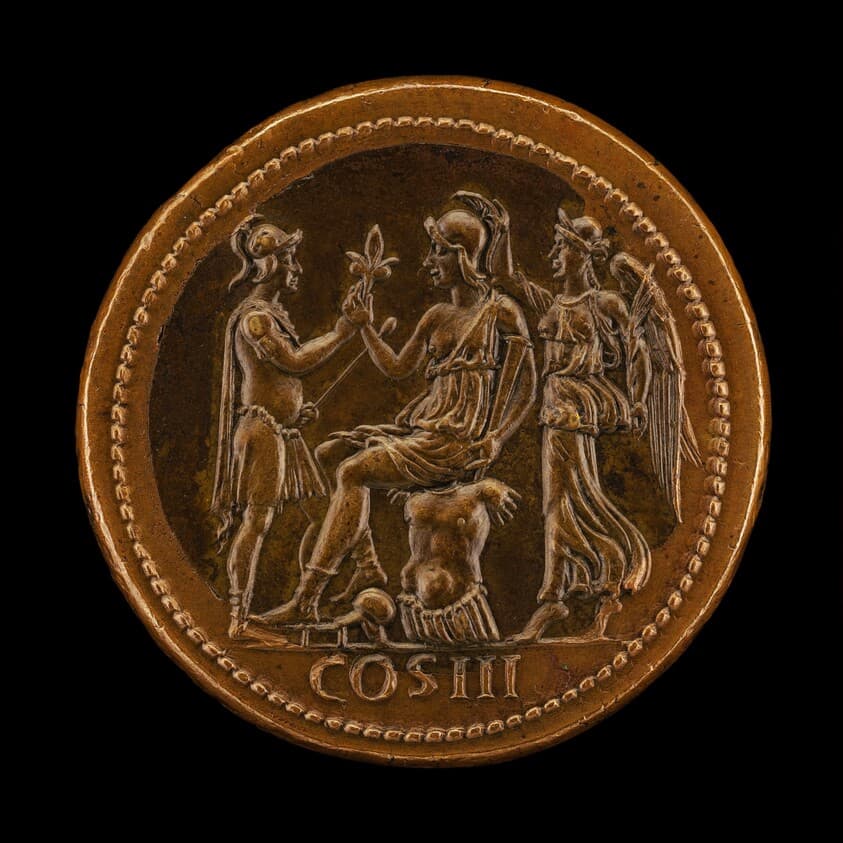 Roma, Lucius Verus, and Victory [reverse] — Giovanni da Cavino