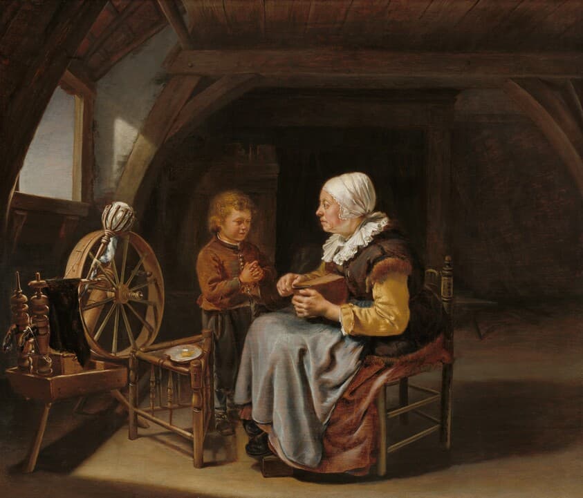 Saying Grace — Frans van Mieris