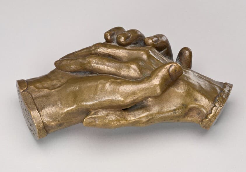 Clasped Hands of Robert Browning and Elizabeth Barrett Browning — Harriet Goodhue Hosmer