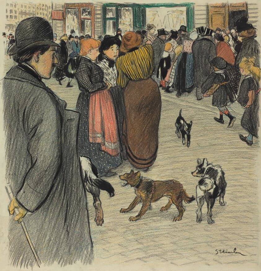 Watching the Crowd — Théophile Alexandre Steinlen