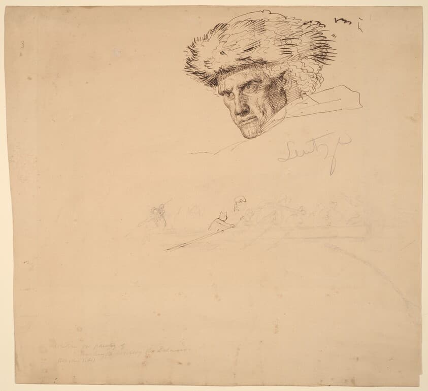 Studies for "Washington Crossing the Delaware" [recto] — Emanuel Gottlieb Leutze